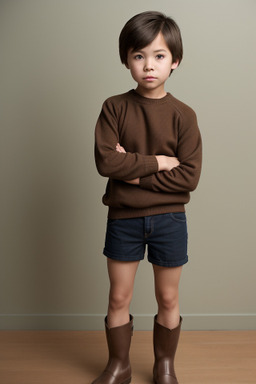 Child male with  brown hair