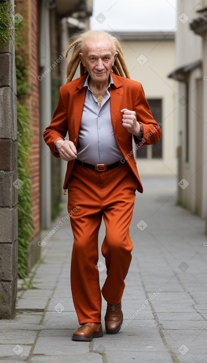 Albanian elderly male with  ginger hair