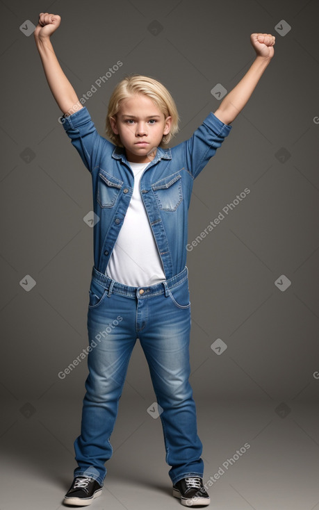 Honduran child boy with  blonde hair