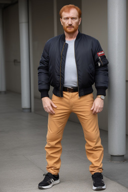 Romanian middle-aged male with  ginger hair