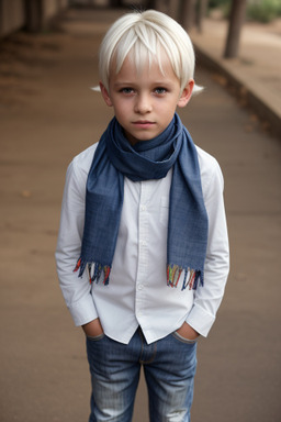 African child boy with  white hair