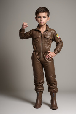 Colombian child boy with  brown hair