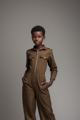 Tanzanian teenager boy with  brown hair