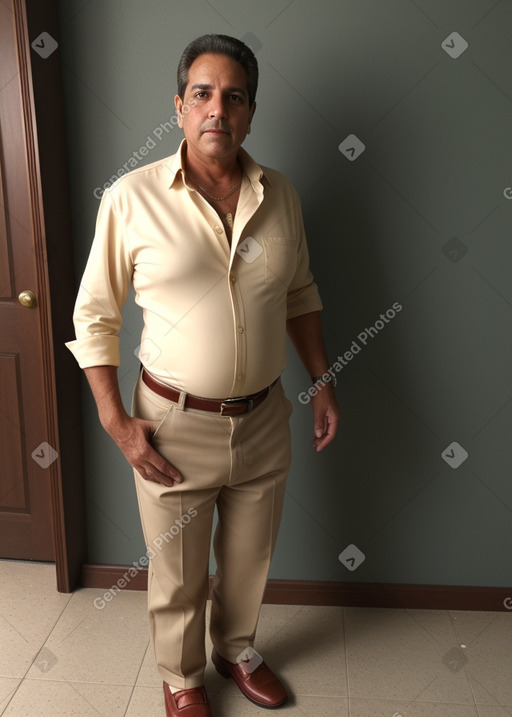 Cuban 45 years male with  brown hair