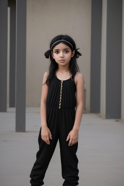 Algerian child girl with  black hair