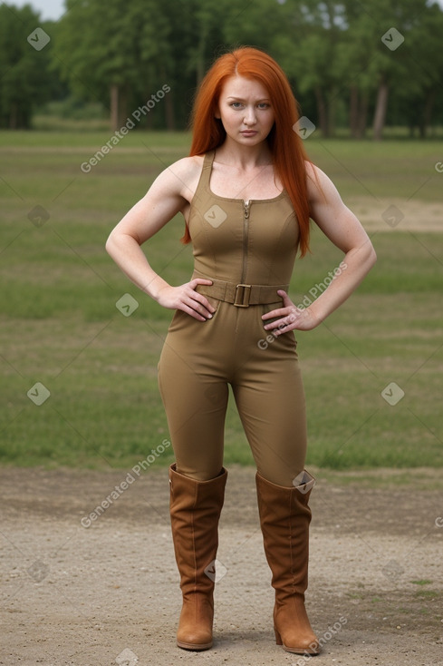 Uzbek adult female with  ginger hair