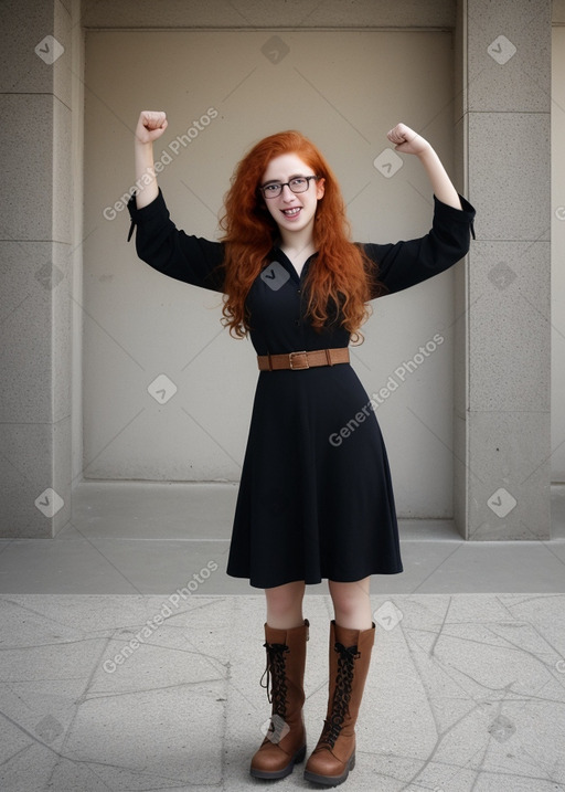 Iranian young adult female with  ginger hair