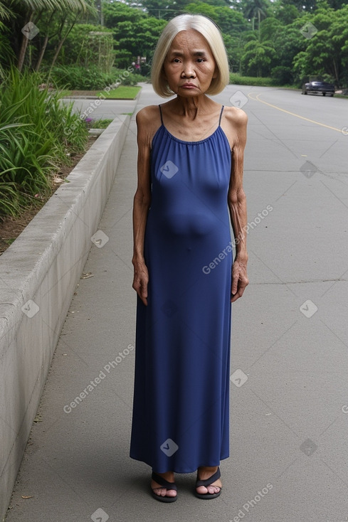 Indonesian elderly female with  blonde hair