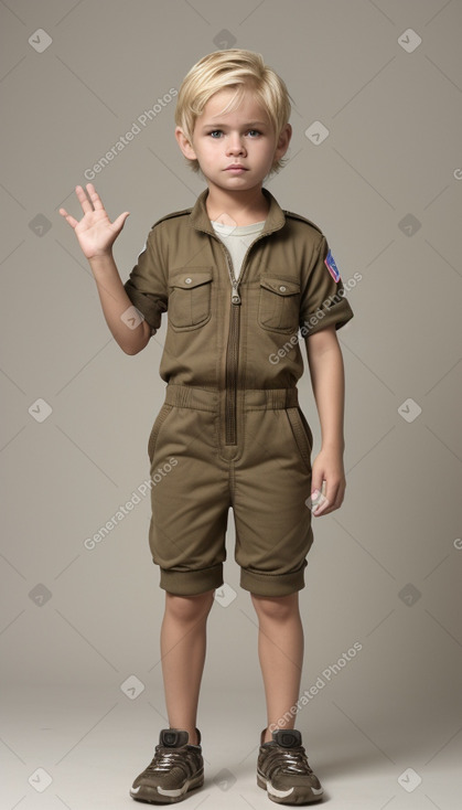 Paraguayan child boy with  blonde hair