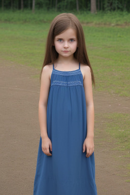 Latvian child girl with  brown hair