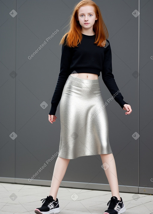 German teenager girl with  ginger hair