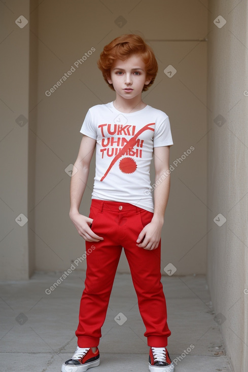 Turkish child boy with  ginger hair