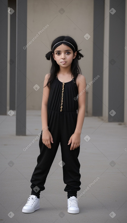 Algerian child girl with  black hair