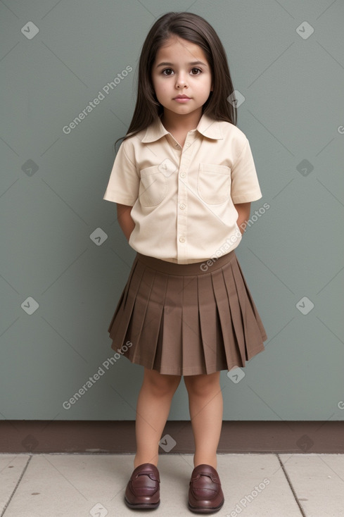 Hispanic child female with  brown hair