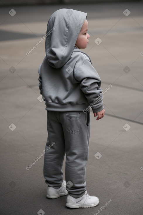 Australian infant boy with  gray hair