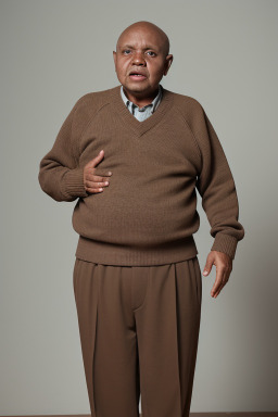 Tanzanian elderly male with  brown hair