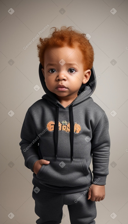 African american infant boy with  ginger hair