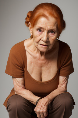 Bolivian elderly female with  ginger hair