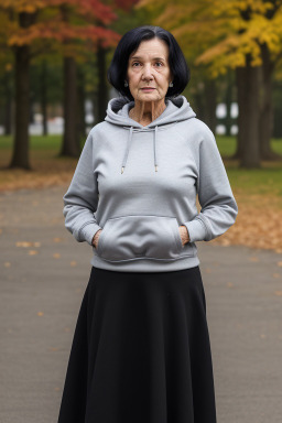 Polish elderly female with  black hair