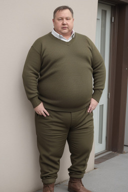 Latvian middle-aged male with  brown hair