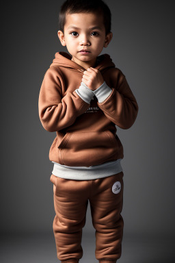 Indonesian infant boy with  brown hair