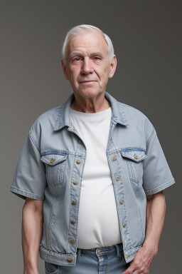 Caucasian elderly male with  gray hair