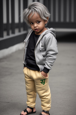 Brazilian infant boy with  gray hair