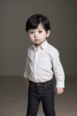 Korean infant boy with  black hair