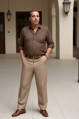 Tunisian middle-aged male with  brown hair