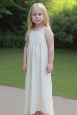 Caucasian child girl with  blonde hair