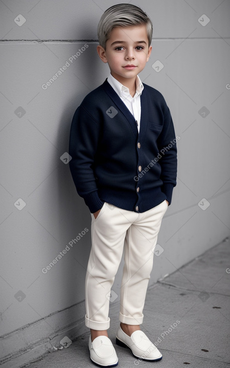 Cuban child boy with  white hair