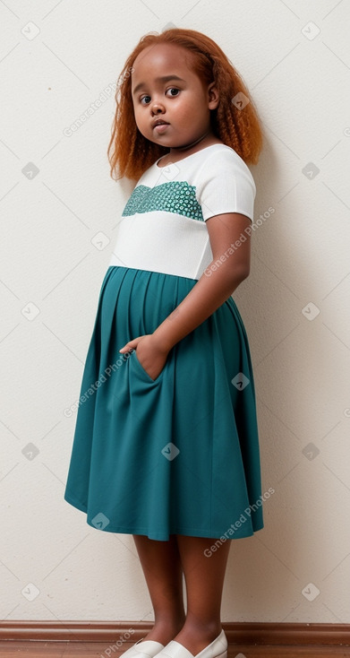 Ethiopian child girl with  ginger hair