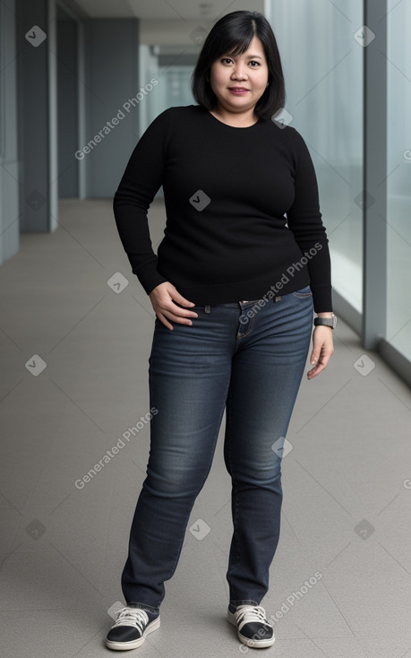 Singaporean middle-aged female with  black hair