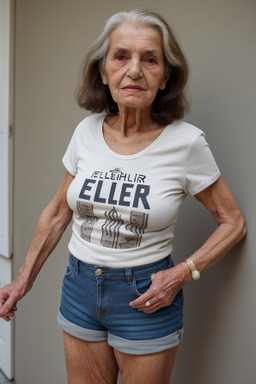 Albanian elderly female with  brown hair