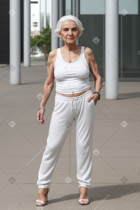 Portuguese elderly female with  white hair