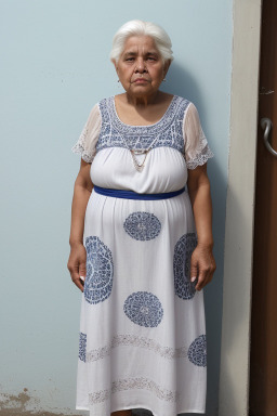 Honduran elderly female with  white hair