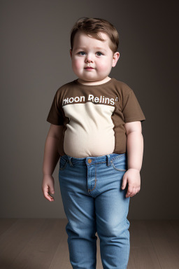 Belgian infant boy with  brown hair