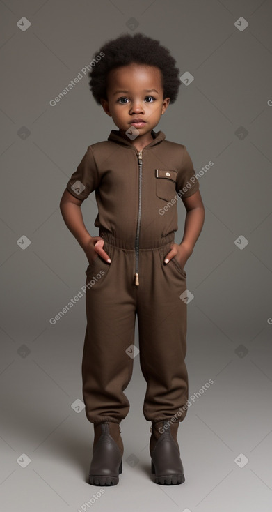 African infant boy with  brown hair