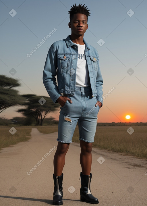 African american adult male with  blonde hair