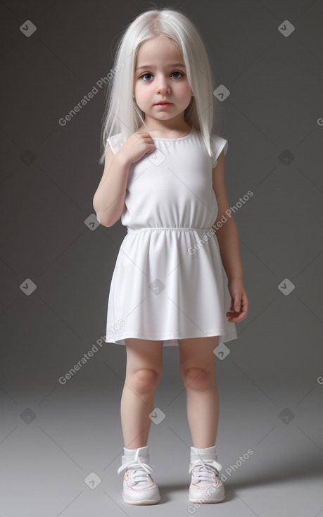 Turkish infant girl with  white hair