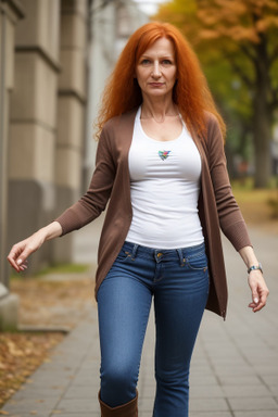 Bulgarian 45 years female with  ginger hair