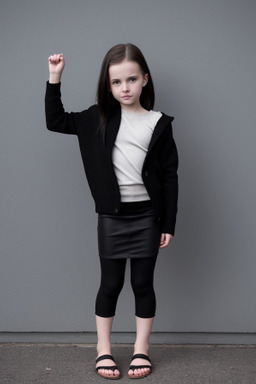 Icelandic child girl with  black hair