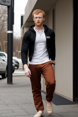 African young adult male with  ginger hair