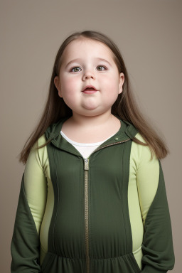 Slovak child girl with  brown hair