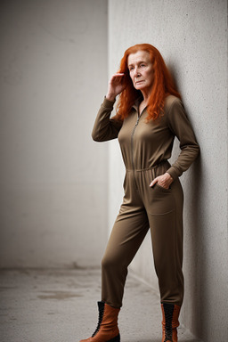 Albanian elderly female with  ginger hair