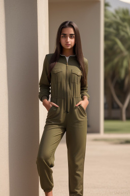 Emirati teenager girl with  brown hair