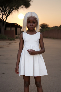 Zimbabwean infant girl with  white hair