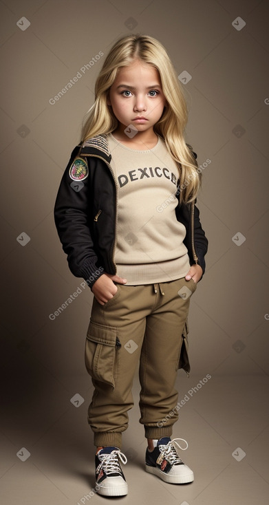 Mexican child female with  blonde hair