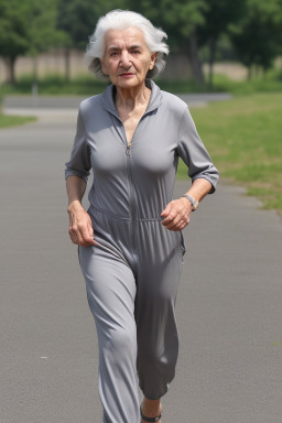 Macedonian elderly female with  gray hair