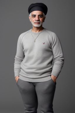 Arab adult non-binary with  gray hair